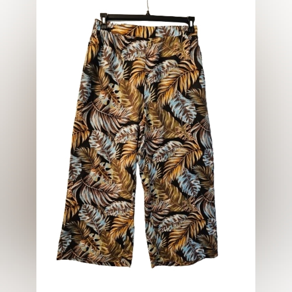 Jane & Delancey Tropical Lyocell Wide Legs Casual Pants Women's Size Medium NWOT